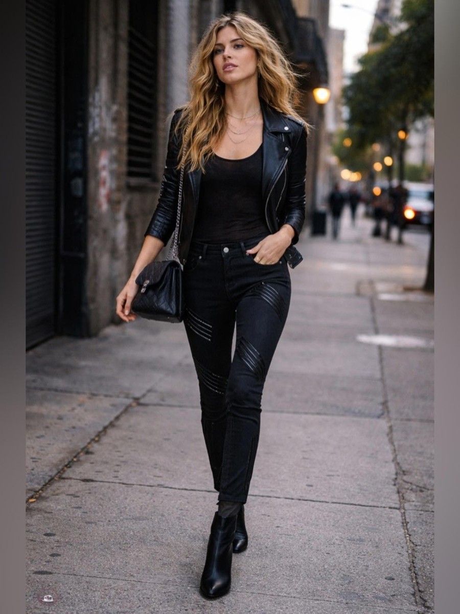 【marinyan】 by Stella McCartney Stella McCartney Embellished Moto Skinny Jeans | Indie Sleaze