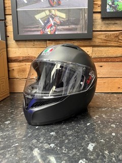 AGV K3 Full Face ECE 22.06 Motorcycle Helmet Plain Matt Black Pinlock Small
