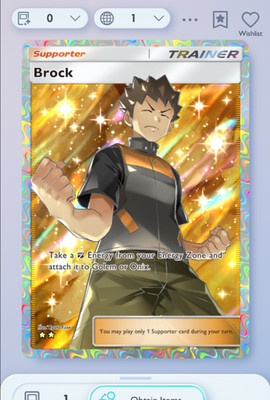 Pokemon TCG POCKET - Brock Full Art 2 , Genetic Apex, English