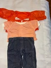 Vintage Cabbage Patch Kids/Doll Clothes 3 Pc Orange Windbreaker (655)