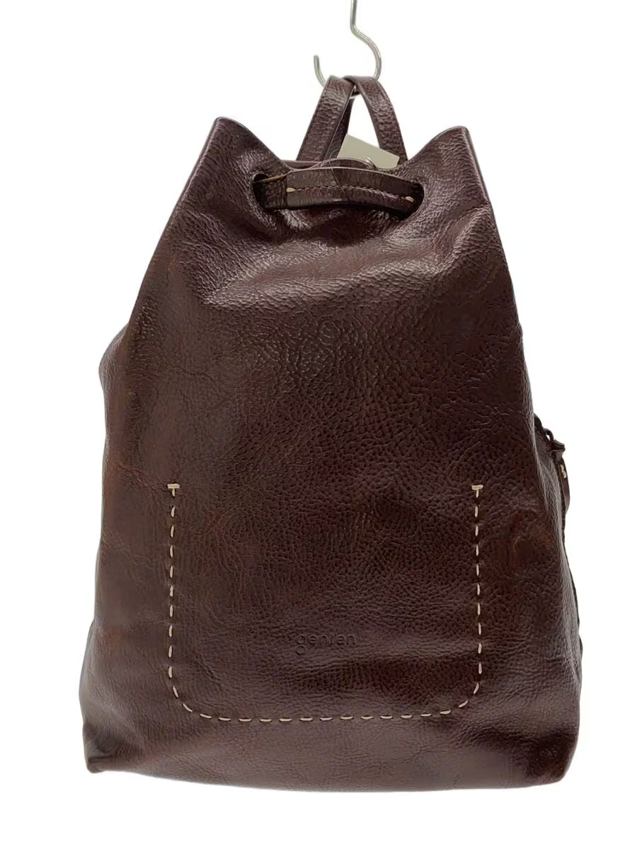 GENTEN Backpack Leather Brown - image 1