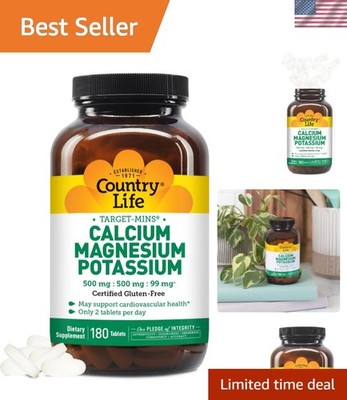 Target Mins - Calcium Magnesium Potassium Bone & Heart Health Supplement, 180...
