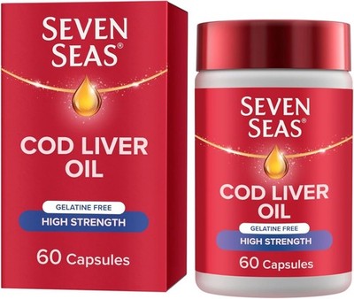 Seven Seas hochfestes Lebertran Omega-3 Fischöl EPA gelatinefrei