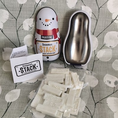 Paladone Schneemann Stapel ''The Tower Toppling Game'' Minispiel in Dose Geschenk sehr guter Zustand