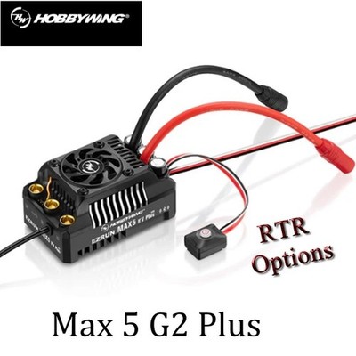 RCP-RTR Hobbywing EZRUN Max 5 G2 PLUS ESC 6-12s 330amp HV RTR Options