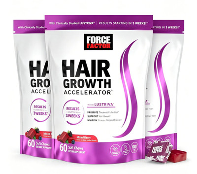1-3 Pack Force Factor Scalp Growth Accelerator Lustriva Hair Health Support New