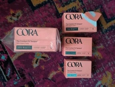 Cora Organic Applicator Tampon Multipack | 18 Regular & 18 Super & 54 Super Plus