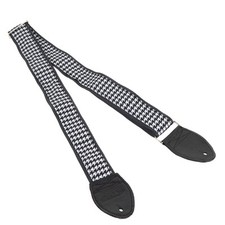 Souldier "Houndstooth" Black White Pattern 2" Guitar Strap with Black Ends