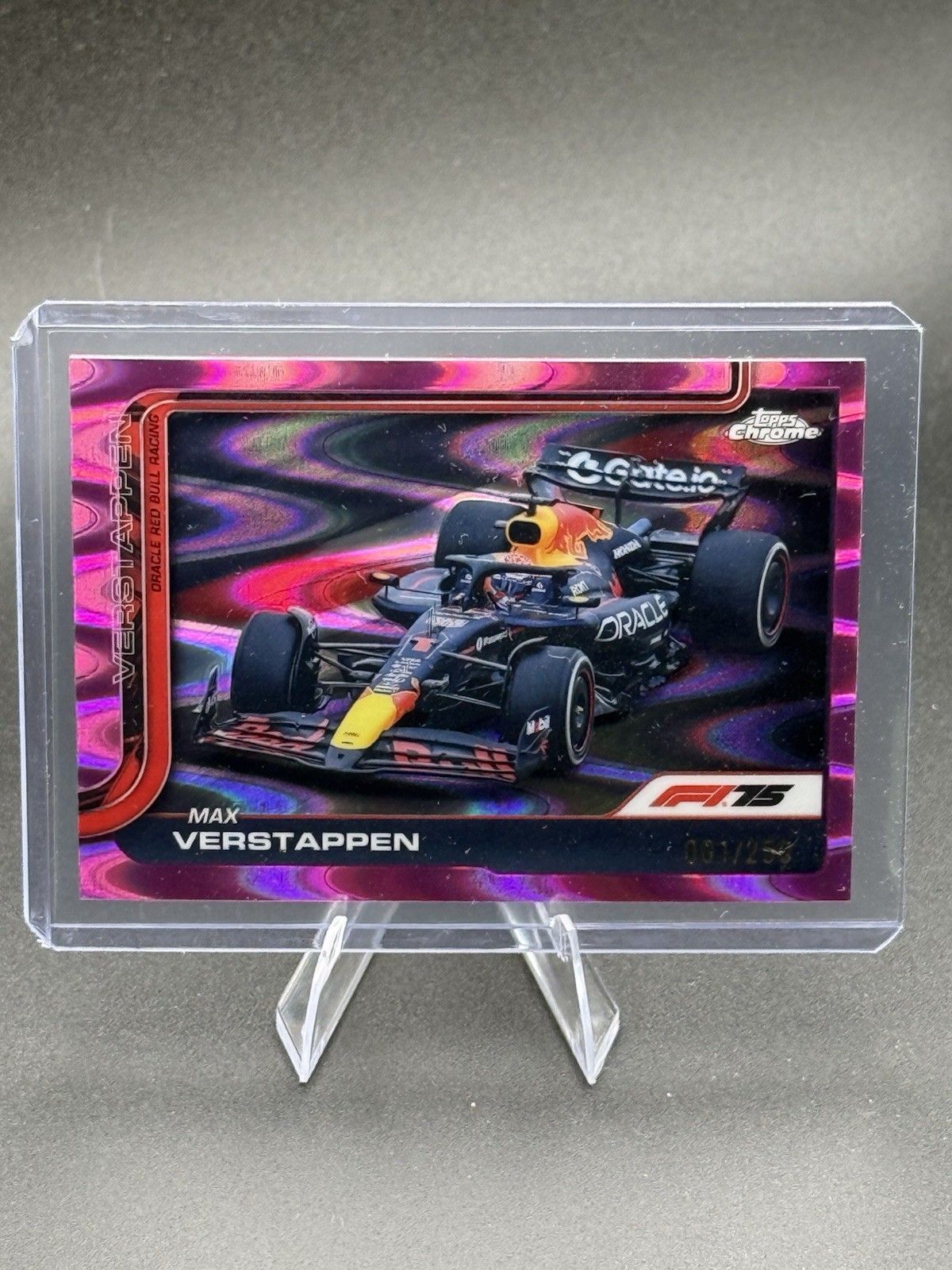 Max Verstappen 2025 Topps Chrome Formula 1 F1 RayWave Refractor 001/250 #73 view 1