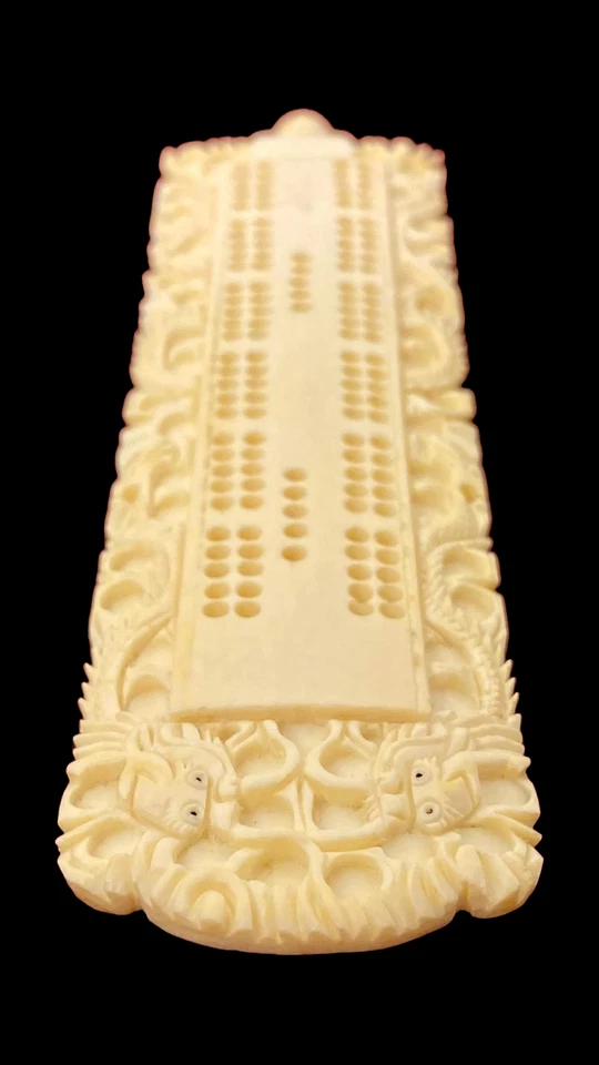 Antiguo tablero de cuna chino tallado a mano del siglo XIX - Juego raro y completo Foto 2 de 4