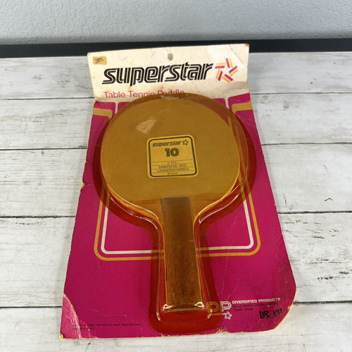 Vintage NOS SUPERSTAR Table Tennis Paddle Ping Pong