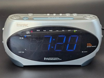 TESTED Vintage Emerson Research SmartSet AM/FM Dual Alarm Clock Model CKS1862
