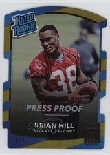 2017 Panini Donruss Rated Rookie Press Proof Gold Die-Cut 24/25 Brian Hill ex1