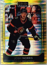 Josh Norris 21-22 O-Pee-Chee Platinum Seismic Gold 9/50 (Jersey Number)