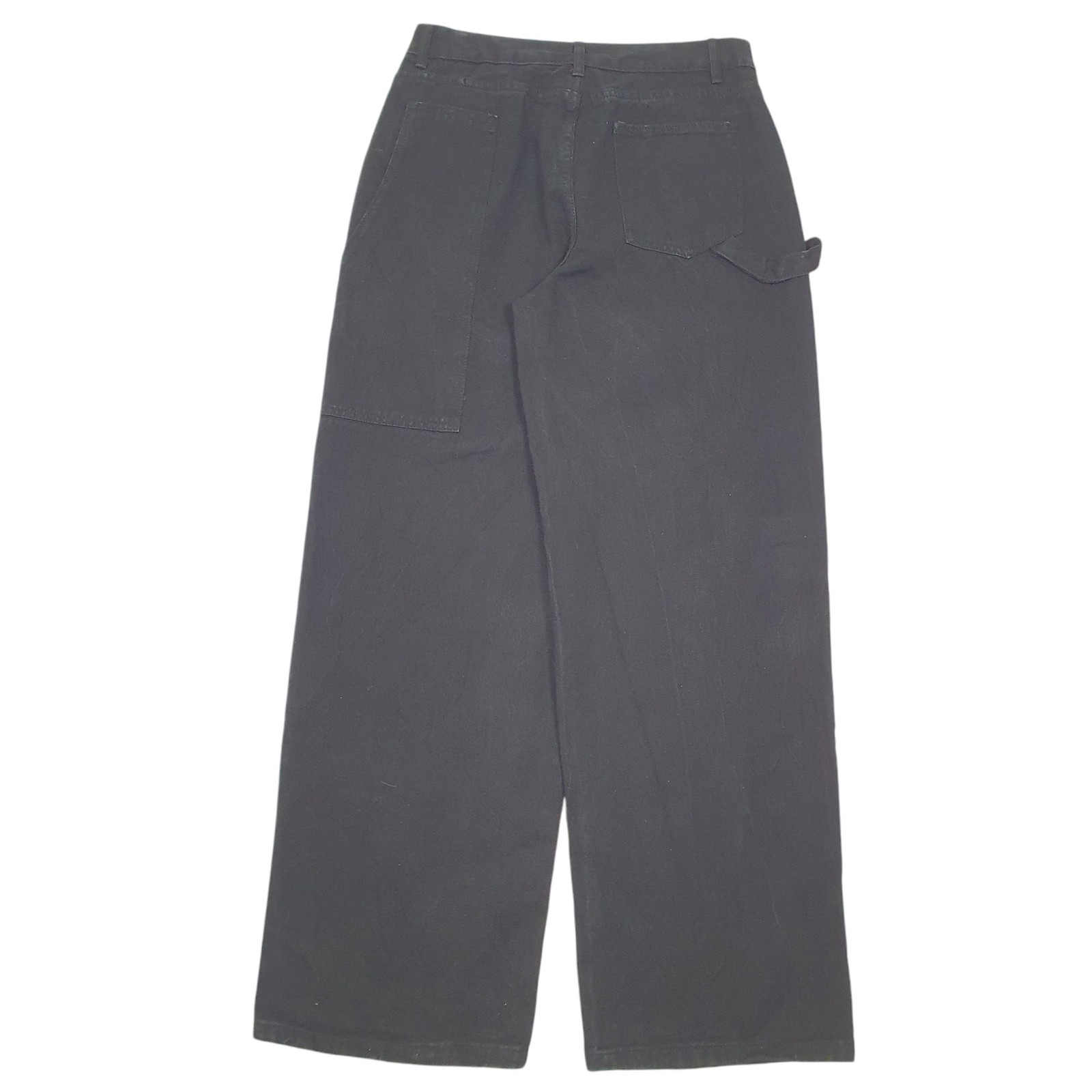 SHEIN Jeans Workwear Pleated Carpenter Trousers Cotton Black Mens W32 L34 image 3