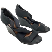 DONALD J PLINER Black Wedge Sandals AURORA sz 6.5