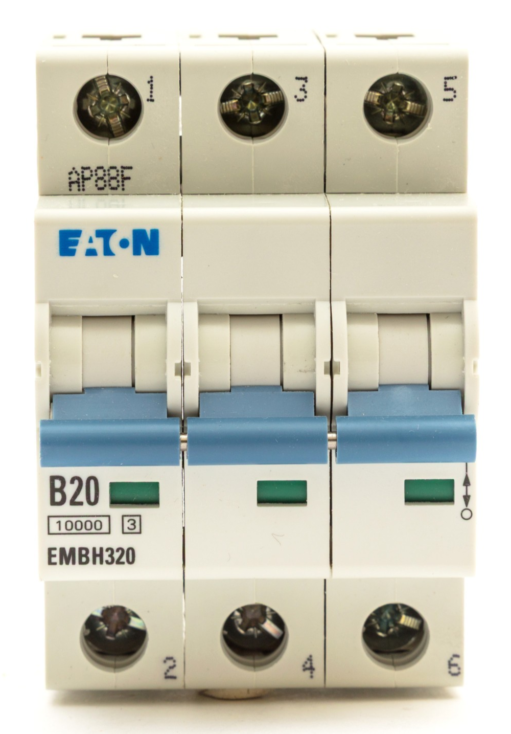 EATON 20 AMP 20A B20 CURVE B 10kA TRIPLE POLE MCB CIRCUIT BREAKER EMBH320