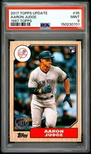 2017 Topps Update Aaron Judge #35 1987 Topps Rookie Card PSA 9 MINT