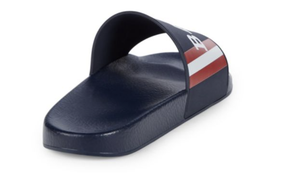 Bally Men\'s Slide Rubber Blue Simon Logo Sandals 8D US 6234035 NIB $195 Bally Men main image 3