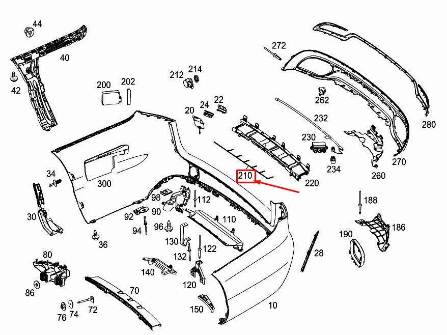 NEU MERCEDES-BENZ C W205 HECK PARKHILFE KABEL A2055406300 ORIGINAL
