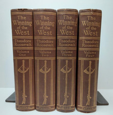 The Winning of the West Theodore Roosevelt 1900 Alleghany Edition 4 Vols Lmtd Ed