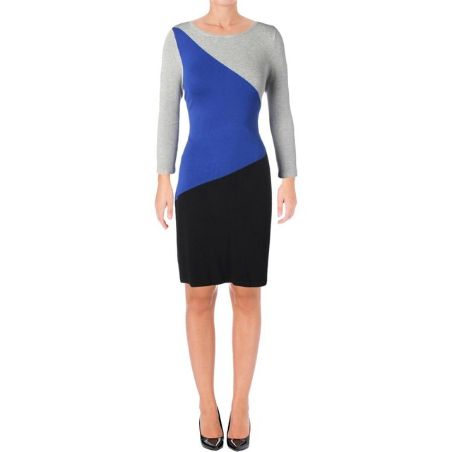 Calvin Klein Womens Blue Colorblock 
