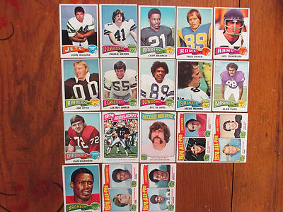 18-1975 Topps Football Stars(w/CLIFF BRANCH/CHARLIE WATERS/JIM OTTO/JOHN RIGGINS
