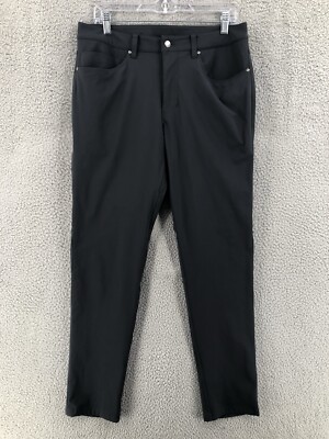 Lululemon Golf Pants Casual Chino Men's Size 32 Flat Front Black 9111