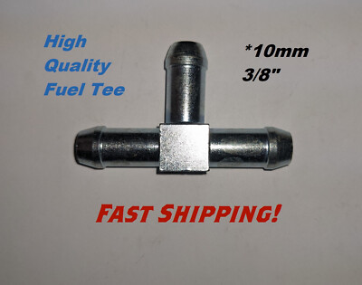 Fuel Line Splitter fits 10mm, 3/8'' line Adapater Tee works for gas diesel ect