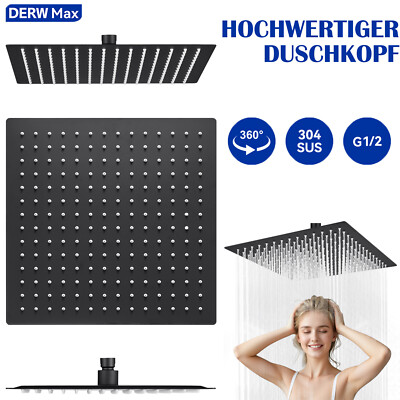 20-25-30 CM Rainshower Duschkopf Regenbrause Kopfbrause Edelstahl Regenduschkopf