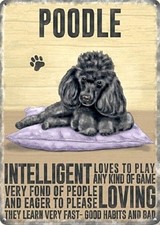 Poodle small steel sign 200mm x 150mm og 