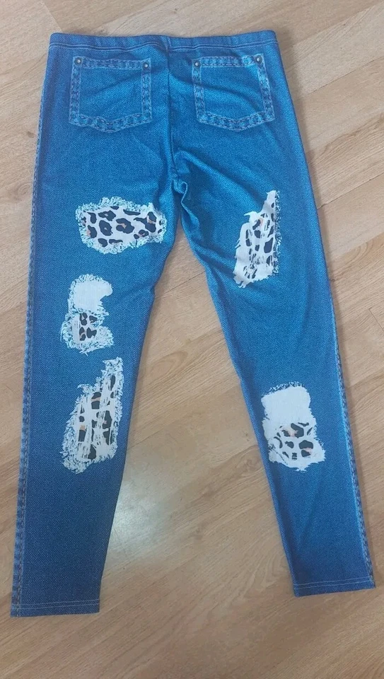 Женщин эластичный джинсовой ткани выглядят разорванный высокая талия леггинсы Jeggings брюки (новый размер XL) - Изображение 2 из 4