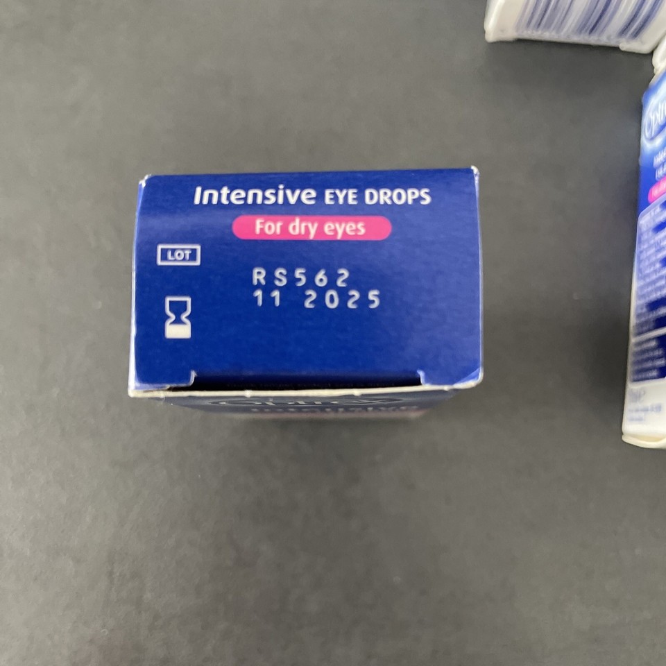 6 x Optrex Intensive Eye Drops For Dry Eyes 6 x 10ml. Expiry Date 11/