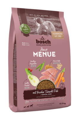 Bosch MENUE Junior mit Tierwohl-Pute 12 kg - Trockenfutter für Hundewelpen