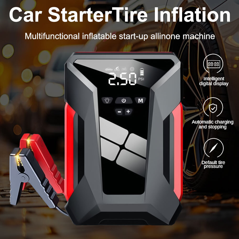 99800mAh Car Jump Starter with Air Compressor Battery Jumper Box Charger Booster