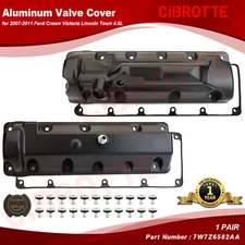 Left& Right Aluminum Valve Cover for 07-11 Ford Crown Victoria Lincoln Town 4.6L