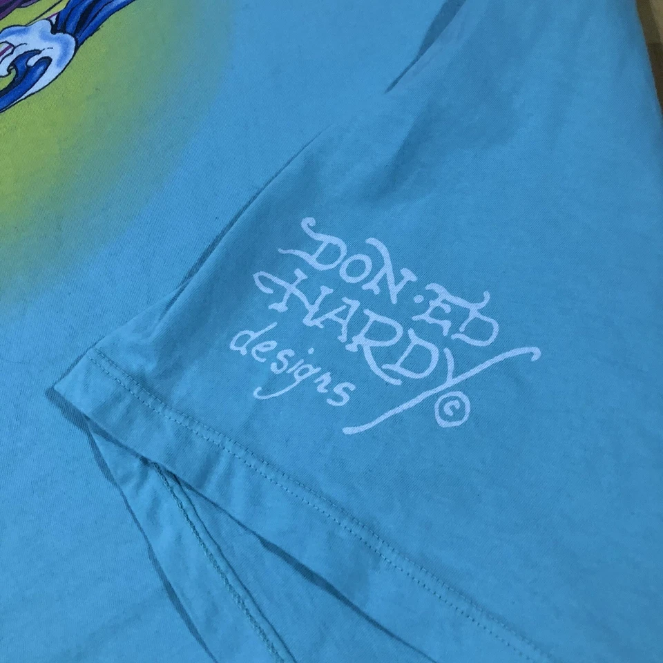 Camiseta Vintage Christian Audigier Ed Hardy Tamanho 2XL Pantera Rosa Rara - Imagem 3 de 4