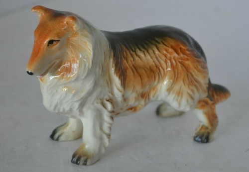 Vintage Enesco Collie Porcelain Dog Figure