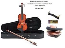 VIOLINO DA STUDIO MISURA 4/4 KIT CON CUSTODIA + ARCHETTO + PECE + SPALLIERA FOM