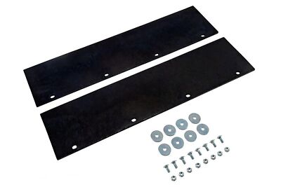 24'' x 6'' Quarter Fender Black Rubber Semi Mud Flaps - Set of 2 with Bolt Kit