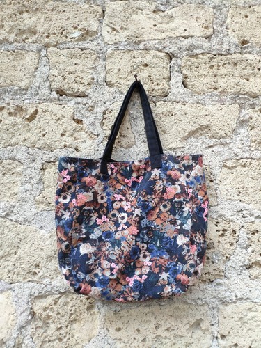 Borsa Shopper In Tessuto Fantasia Fiori Pull And Bear Borsa Mare Pull\u0026Bear  | eBay