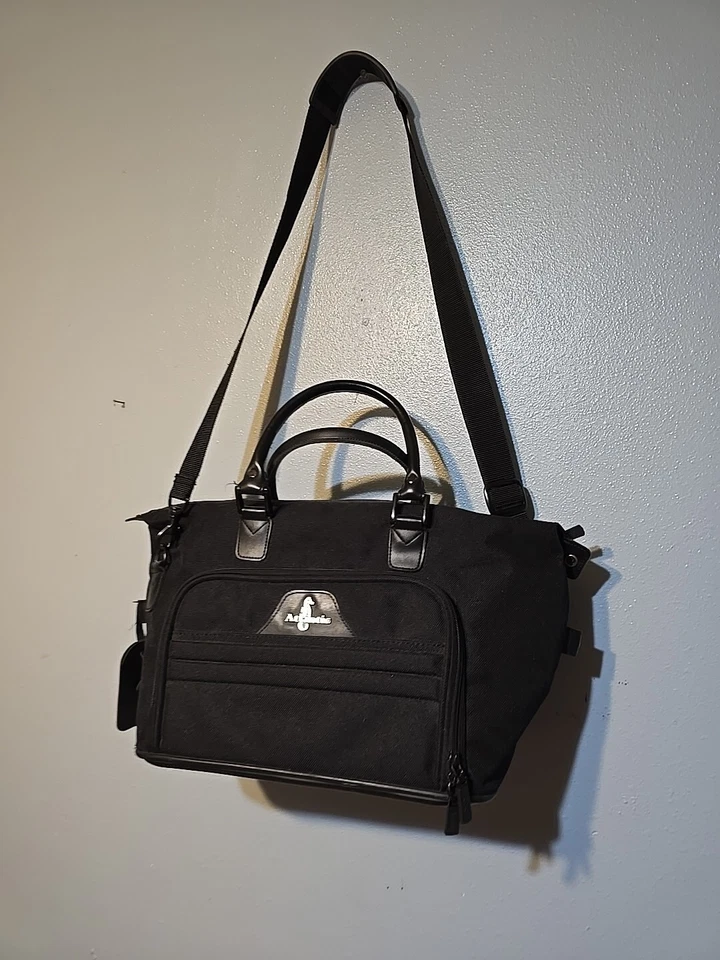 Vintage Atlanta Carryon Bag Luggage Crossbody Strap And 2 Hand Straps Black - Изображение 3 из 4