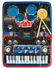 2-in-1 Function Drum  Piano Play Mat Foldable Music Instruments Combo