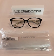 Liz Claiborne L631 DEC9 135 Eyeglasses Frames W/Case Black Seafoam Green