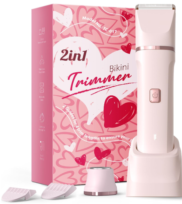 Bikini Trimmer for Women - Painless Electric Razors for Silk Skin,Cordless Body-image