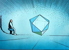 JEAN GIRAUD MOEBIUS 1984 SCREEN PRINT COLOR LITHOGRAPH ART PRINT UNSIGNED PG 4