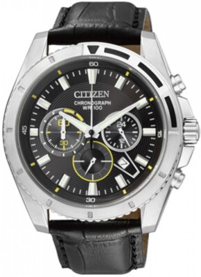 アナ Citizen Chronograph Leather Strap Men's Watch AN8015-01E | eBay