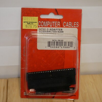 SCSI-3 HPDB68 Male to IDC50 Male Internal SCSI Adapter SCS-3920