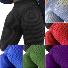 US Women Anti-Cellulite Yoga Pants High Waist Scrunch Butt Lift Push Up Leggings