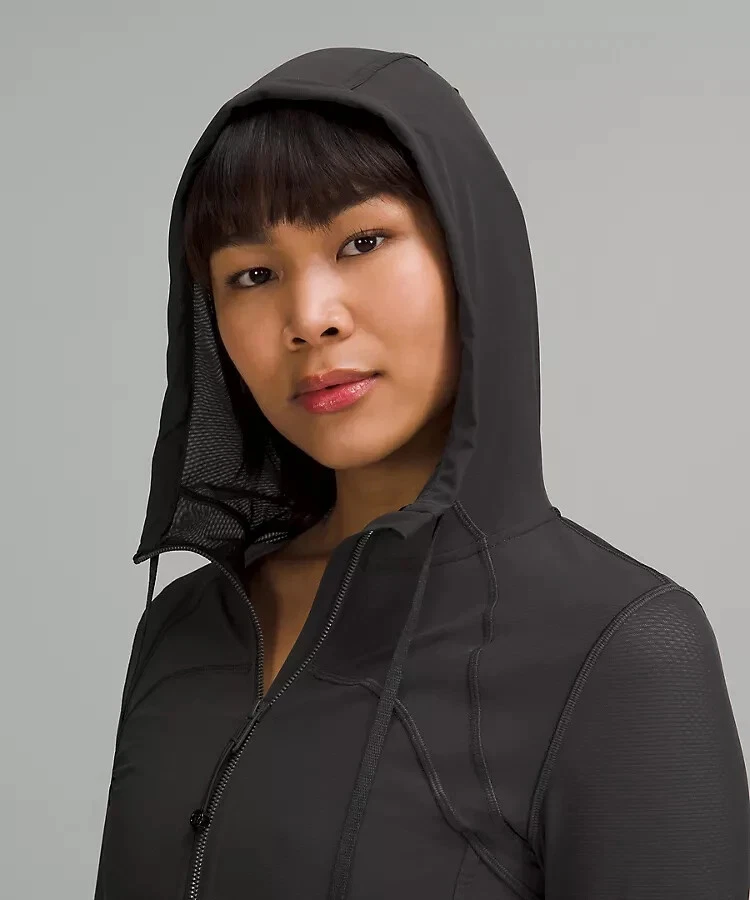 New Lululemon Mesh Cropped Hooded Define Jacket Graphite Grey SZ 8  